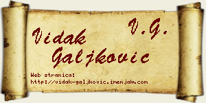 Vidak Galjković vizit kartica